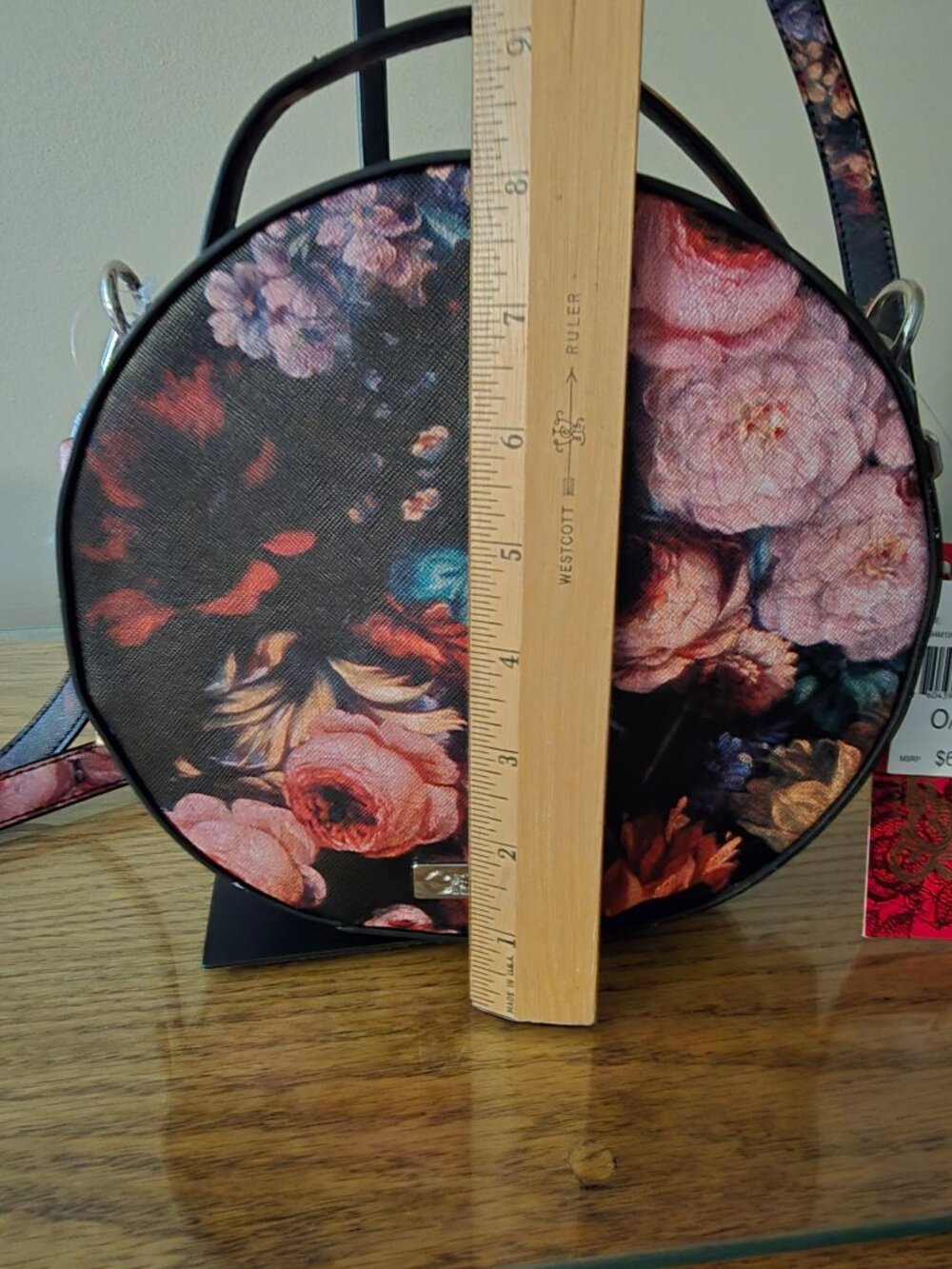 NWT Carlos Floral Barrel Crossbody / Shoulder Purse - Picture 9 of 9